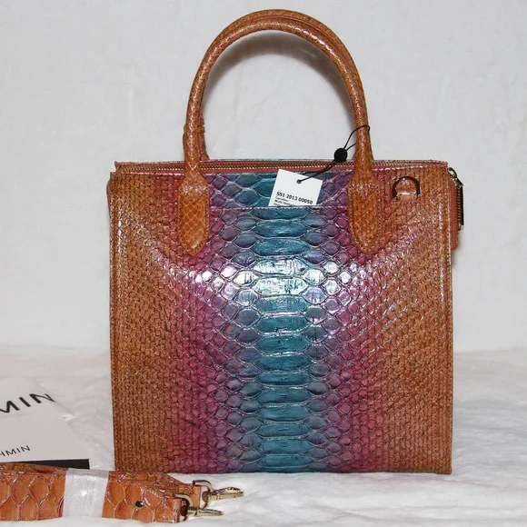 NWT BRAHMIN Caroline Satchel Tote Bag Leather Purse Handbag